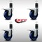 Service Caster 4'' SS Solid Poly Swivel 1-5/8'' Expanding Stem Caster Set Total Lock Brake, 4PK SCC-SSEXTTL20S414-SPUS-158-4 - alternate 2